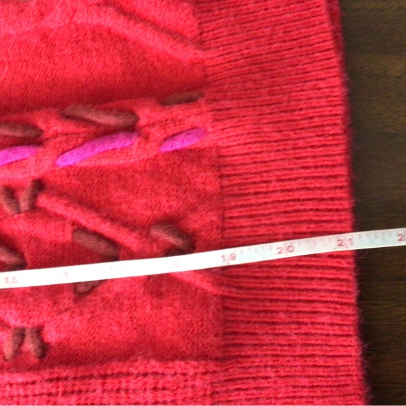 &merci multicolored women’s thick chunky pullover cable knit sweater size small - Picture 4 of 5